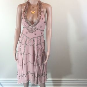 Stunning Temperley London rose halter dress NWOT 6